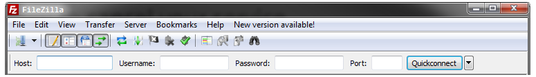 File Zilla Toolbar