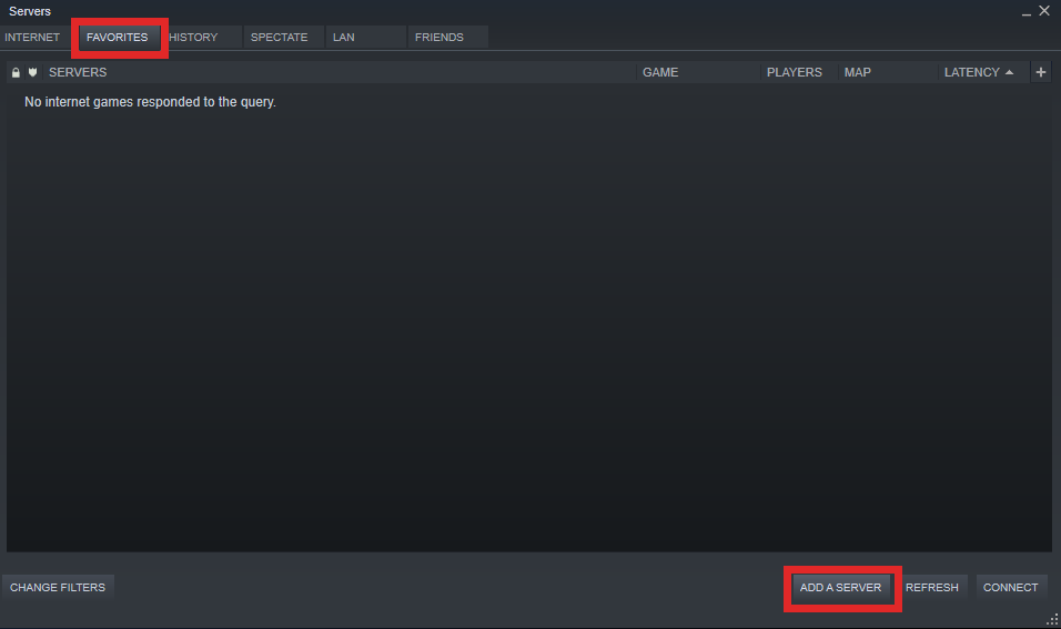 Steam Server List Adding a server to favorites