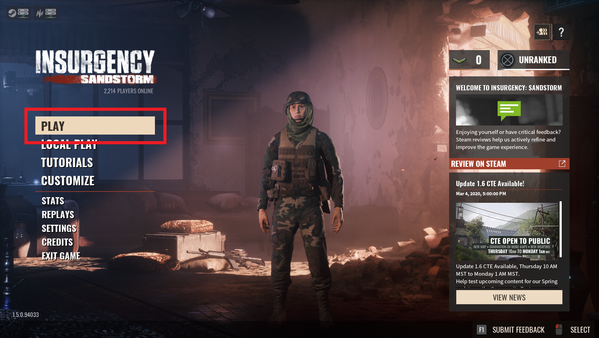 Game settings - Insurgency: Sandstorm