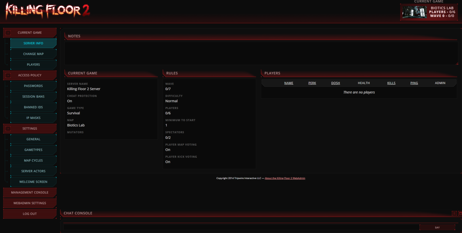 KF2 Web Admin