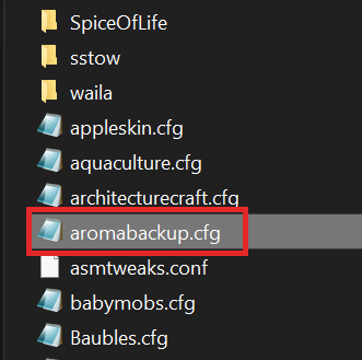 The modpack folder with the 