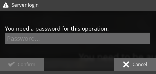 Satisfactory pop-up box for entering admin password to become an admin