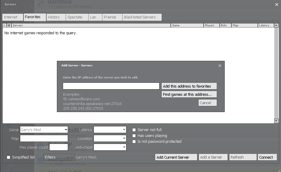 Where to enter your IP address in legacy browser