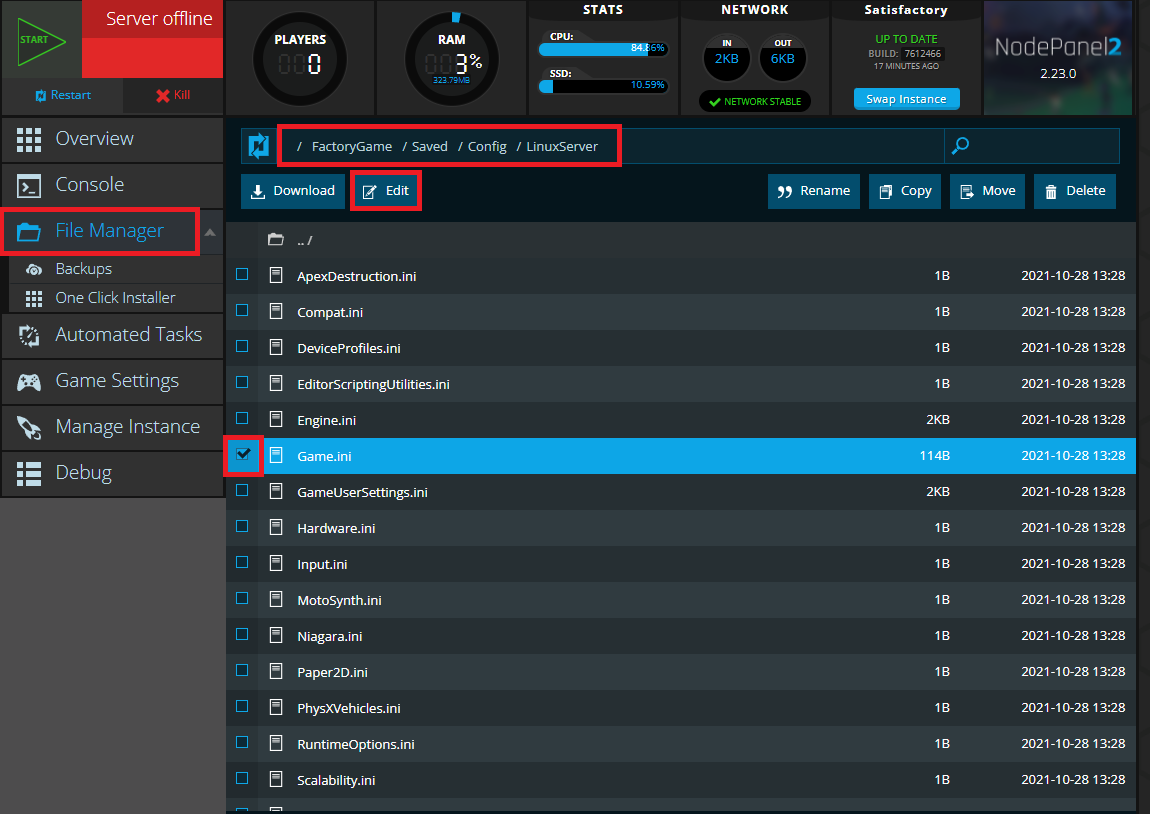 Increasing the Max Players on Your Satisfactory Server, Satisfactory